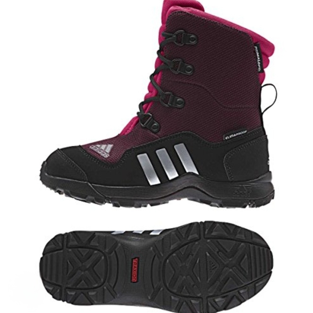 Adidas Climaheat Primaloft Snow Boots Sz 5 Pink Purple Insulated Winter Warm
